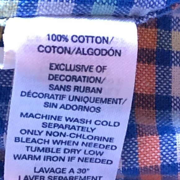 Chaps Men's Blue Plaid Cotton Shirt - Picture 9 of 9